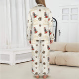 Baha Ranch Christmas Horses Satin Western Pajamas