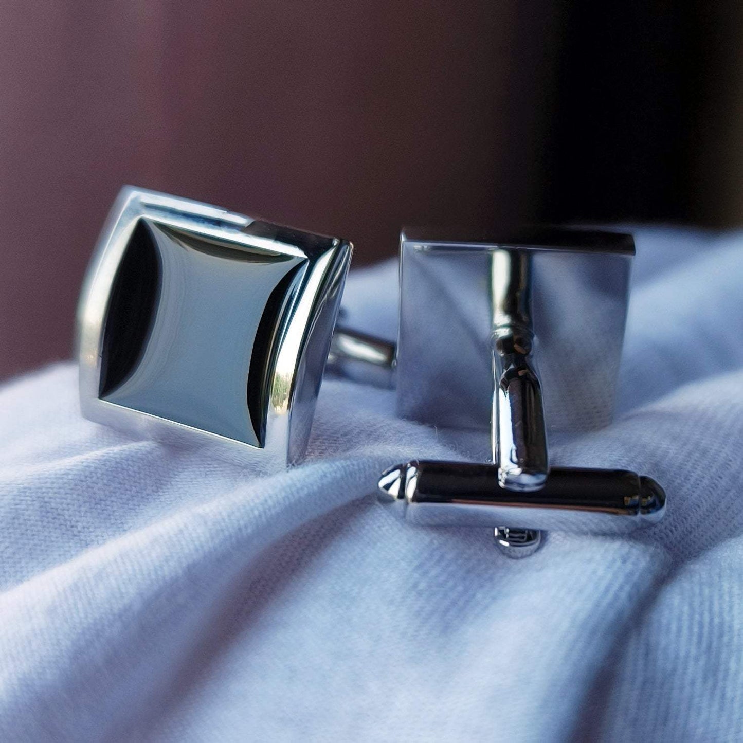 Classic Black Square French Cufflinks Cross-border Epoxy Cufflinks Nail - My Store - Flyclothing LLC