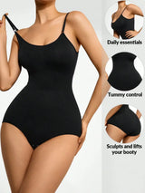 Basic Bae Full Size Scoop Neck Butt Lifting Bodysuit - ShopBasicbae - Flyclothing LLC
