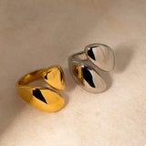 Stainless Steel Bypass Ring - Trendsi - Flyclothing LLC