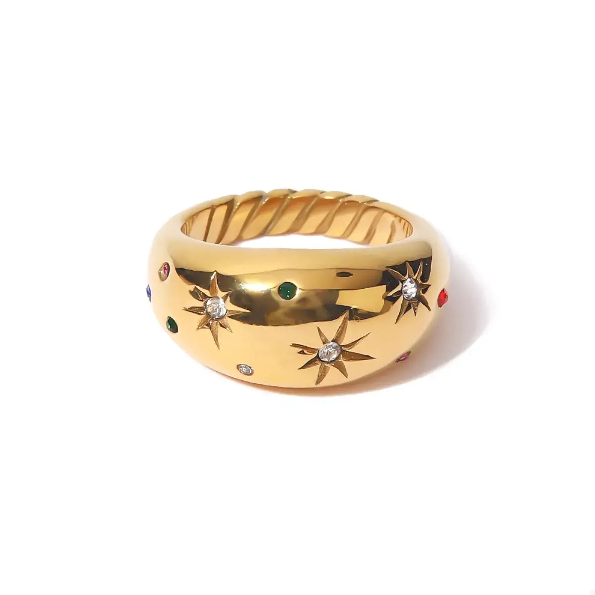 18K Gold-Plated Zircon Ring - Trendsi - Flyclothing LLC