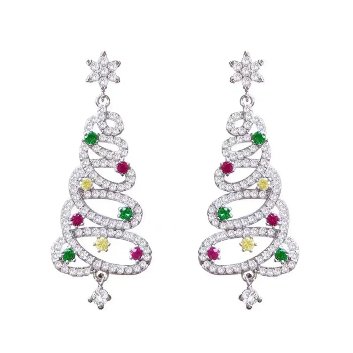 Christmas Tree Dangle Earrings - Trendsi - Flyclothing LLC