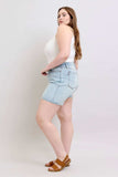 Judy Blue Full Size 2 Button Denim Shorts with Pockets Plus Size - Trendsi - Flyclothing LLC