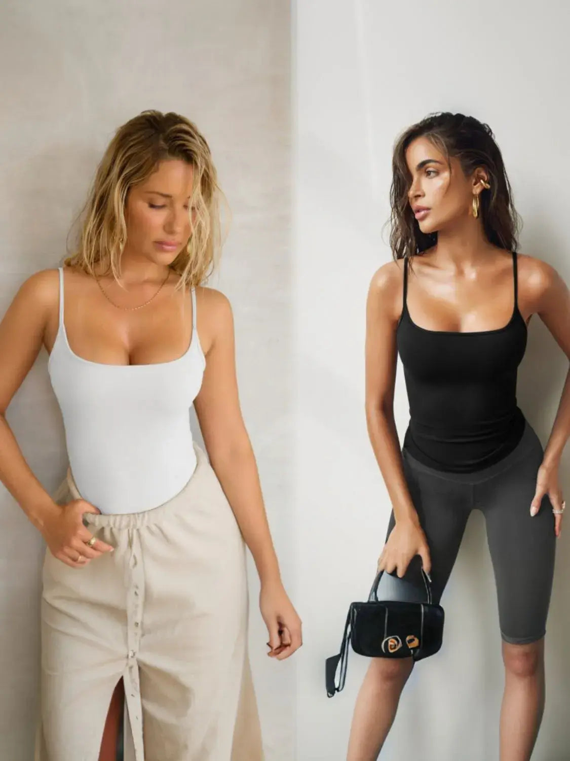 Square Neck 2 Piece Cami - Trendsi - Flyclothing LLC