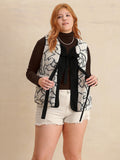 Plus Size Tied Sherpa Vest Coat with Pockets - Trendsi