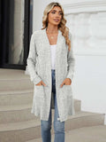 Open Front Long Sleeve Cardigan - Trendsi - Flyclothing LLC