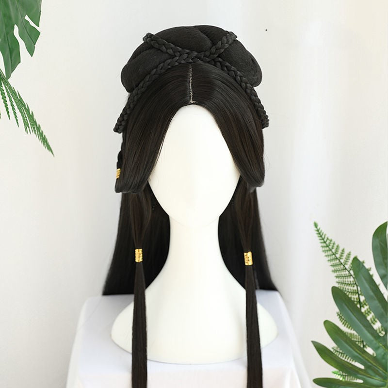 Ancient Costume Wig Female Ancient Style Han Chinese Clothing Lazy Whole Head Cover - My Store - Flyclothing LLC