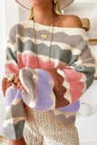 Boat Neck Long Sleeve Sweater - Trendsi - Flyclothing LLC
