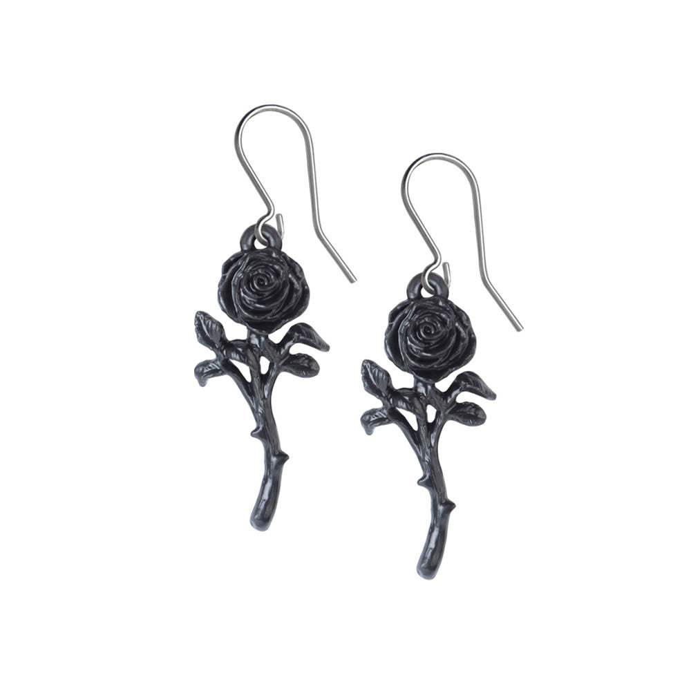 The Romance of the Black Rose Earrings - Alchemy of England - Flyclothing LLC