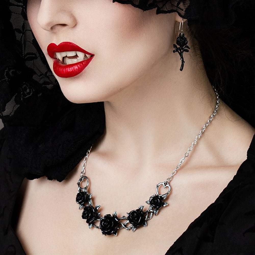 The Romance of the Black Rose Earrings - Alchemy of England - Flyclothing LLC