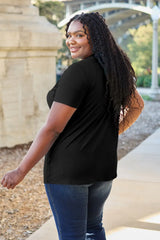 Basic Bae Bamboo Full Size V-Neck Short Sleeve T-Shirt - ShopBasicbae - Flyclothing LLC