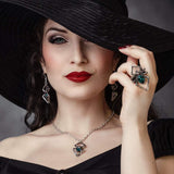 Emerald Venom Earrings - Alchemy of England - Flyclothing LLC