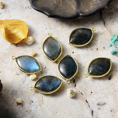 Copper Stone Teardrop Earrings - Trendsi