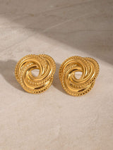 Stainless Steel Volution Stud Earrings - Trendsi - Flyclothing LLC