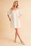 Aemi + Co Square Neck Babydoll Dress with Pockets - Trendsi