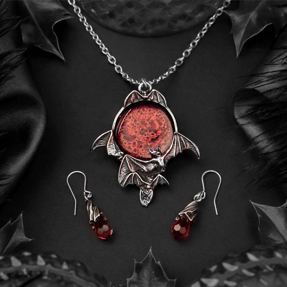 Empyrean Tear Earrings - Red - Alchemy of England - Flyclothing LLC