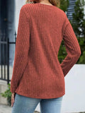 V-Neck Long Sleeve T-Shirt - Trendsi - Flyclothing LLC