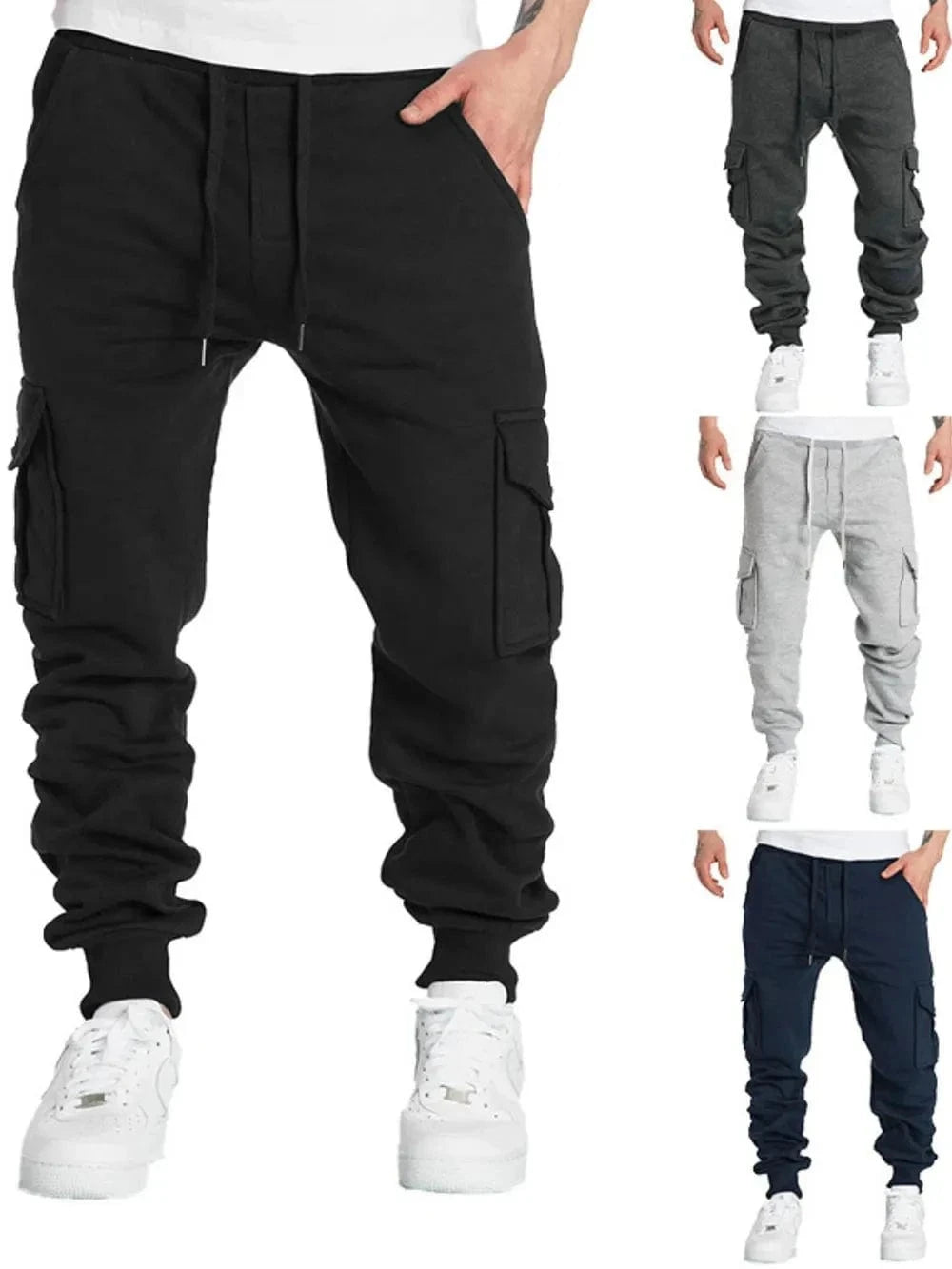 Men's Drawstring Pants with Pockets - Trendsi