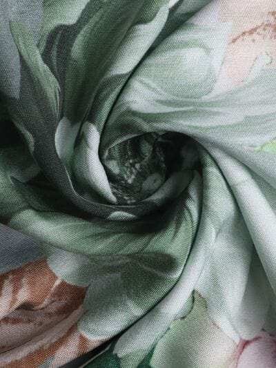 Tied Flower Printed Mock Neck Top - Trendsi - Flyclothing LLC