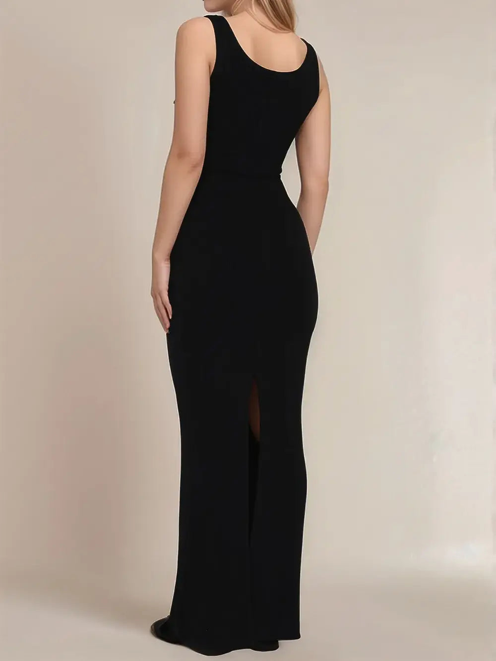 Devine Side Slit Wide Strap Maxi Dress - Trendsi - Flyclothing LLC