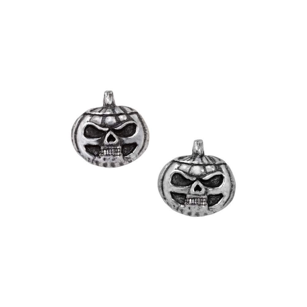 Pumpkin Skull Stud Earrings - Alchemy of England - Flyclothing LLC
