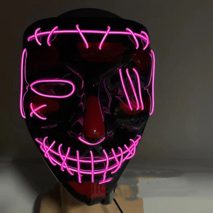 Compatible with Apple, Halloween Glowing Mask Black V Face Mask Grimace - My Store - Flyclothing LLC
