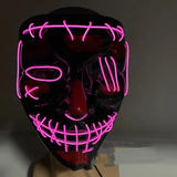 Compatible with Apple, Halloween Glowing Mask Black V Face Mask Grimace - My Store - Flyclothing LLC
