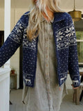 Zip Up Long Sleeve Cardigan - Trendsi