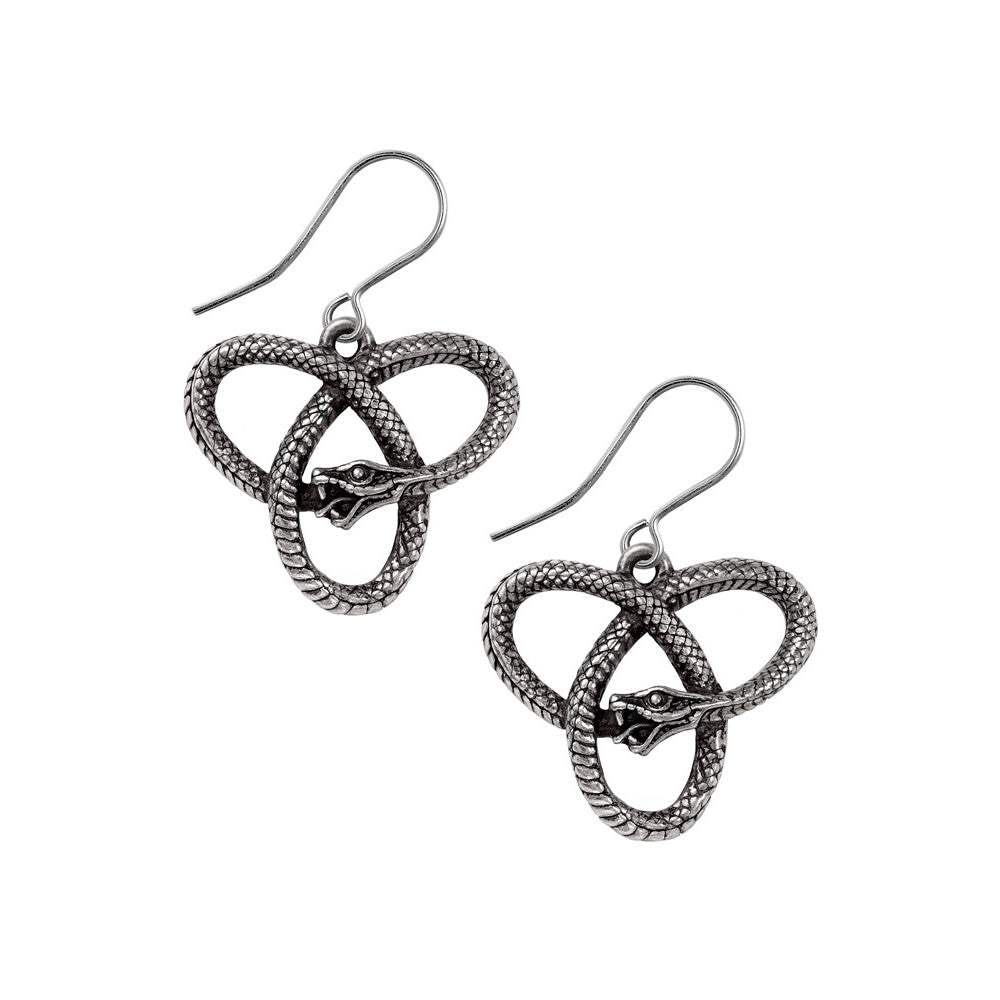 Eve's Triquetra Dropper Earrings - Alchemy of England - Flyclothing LLC