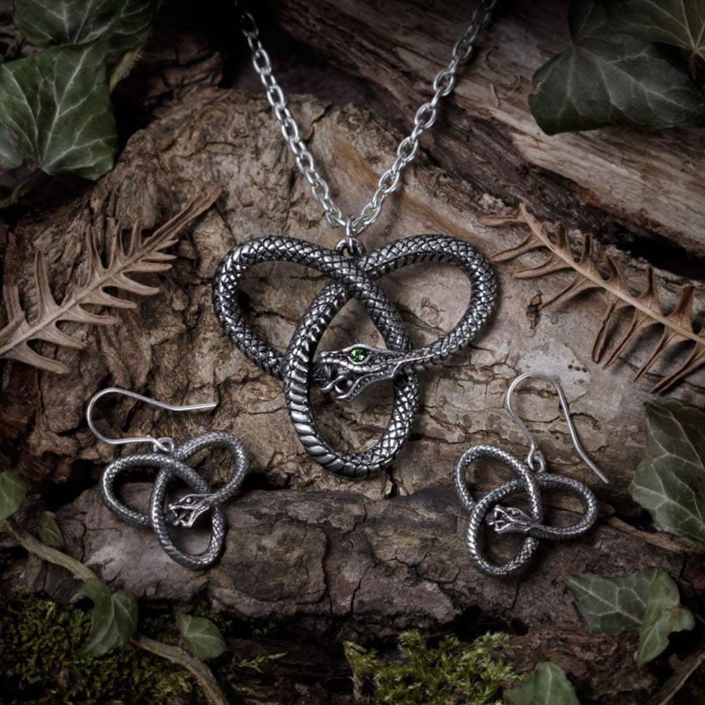 Eve's Triquetra Dropper Earrings - Alchemy of England - Flyclothing LLC