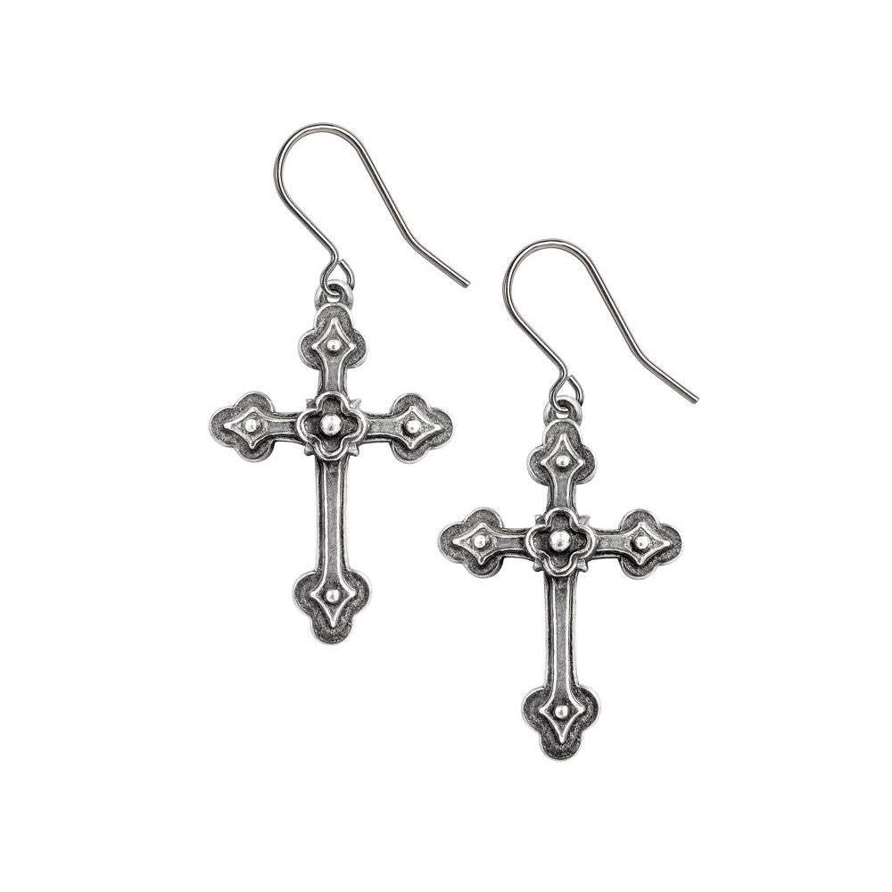 Gothic Devotion Crosses Earrings - Alchemy of England - Flyclothing LLC