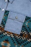 Pocketed Button Up Long Sleeve Denim Jacket - Trendsi - Flyclothing LLC