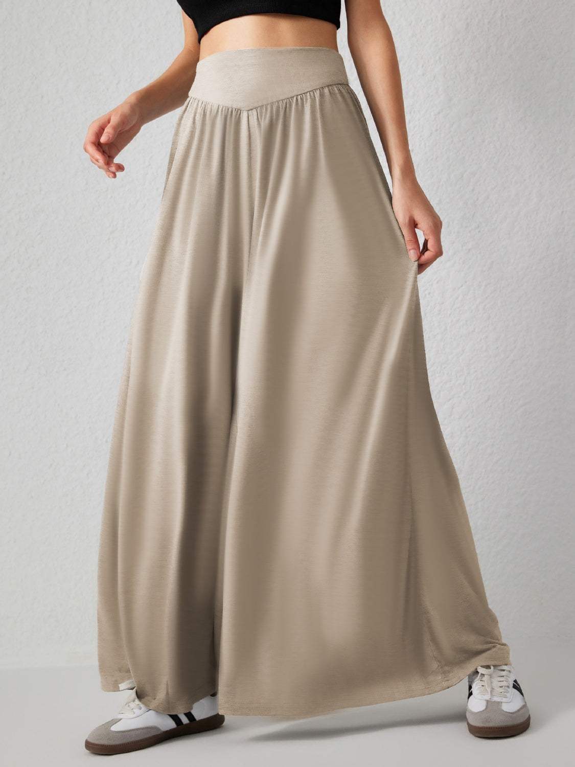 High Waist Wide Leg Pants - Trendsi - Flyclothing LLC