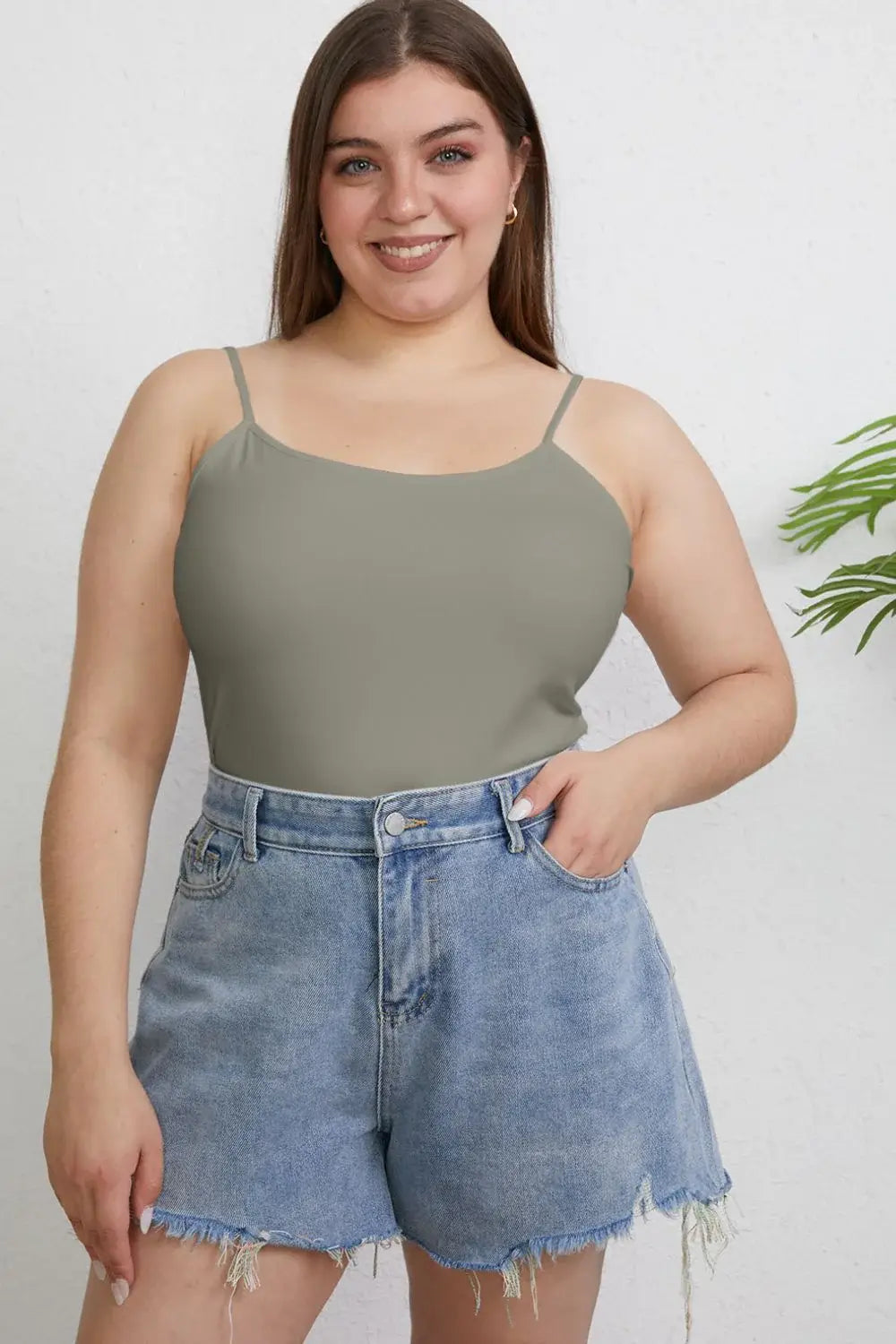 Basic Bae Full Size Round Neck Slim Cami - ShopBasicbae - Flyclothing LLC