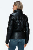 YMI Pocketed Zip Up Turtleneck Puffer Jacket - Trendsi - Flyclothing LLC