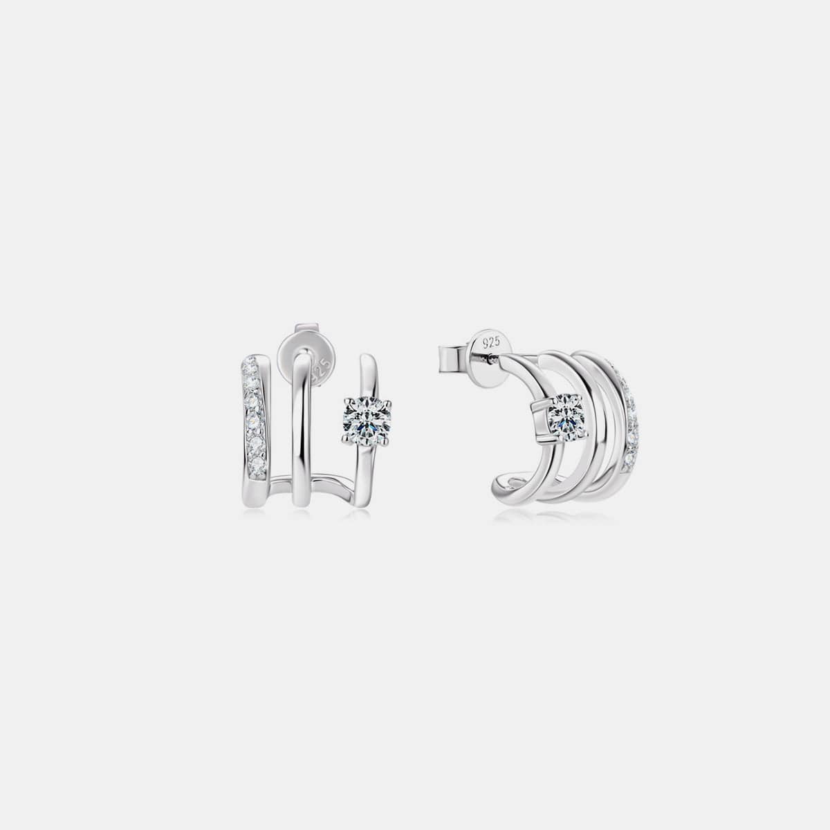 Moissanite 925 Sterling Silver Earrings Trendsi