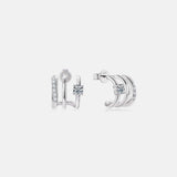Moissanite 925 Sterling Silver Earrings - Trendsi - Flyclothing LLC