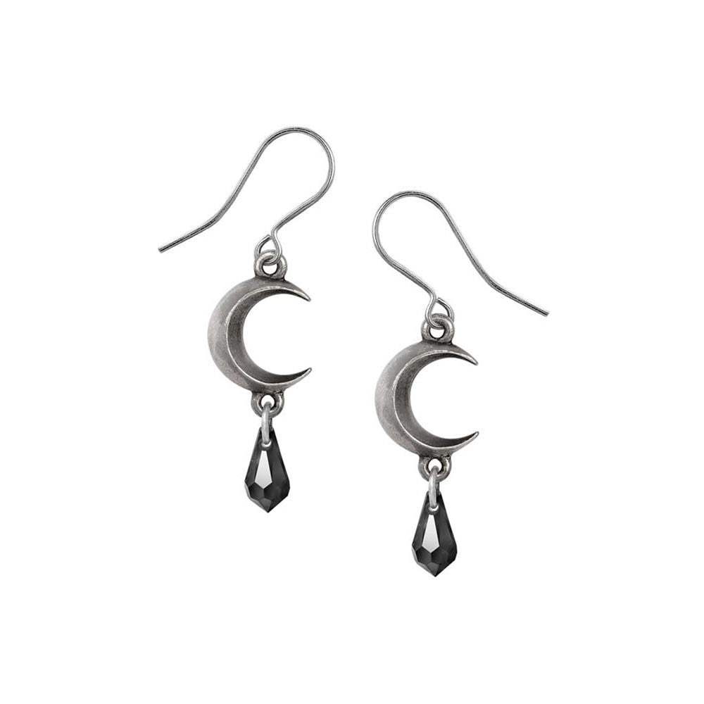 Tears of the Moon Black Earrings - Alchemy of England - Flyclothing LLC