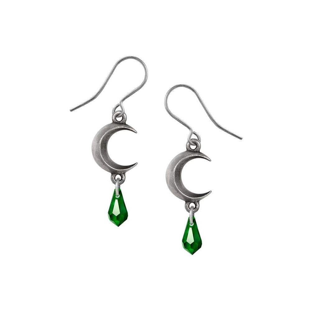 Tears of the Moon Green Earrings - Alchemy of England - Flyclothing LLC