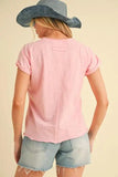 Aemi + Co Lettuce Edge Round Neck Short Sleeve T-Shirt - Trendsi