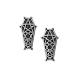 Hex Coffin Stud Earrings - Alchemy of England - Flyclothing LLC