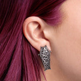 Hex Coffin Stud Earrings - Alchemy of England - Flyclothing LLC