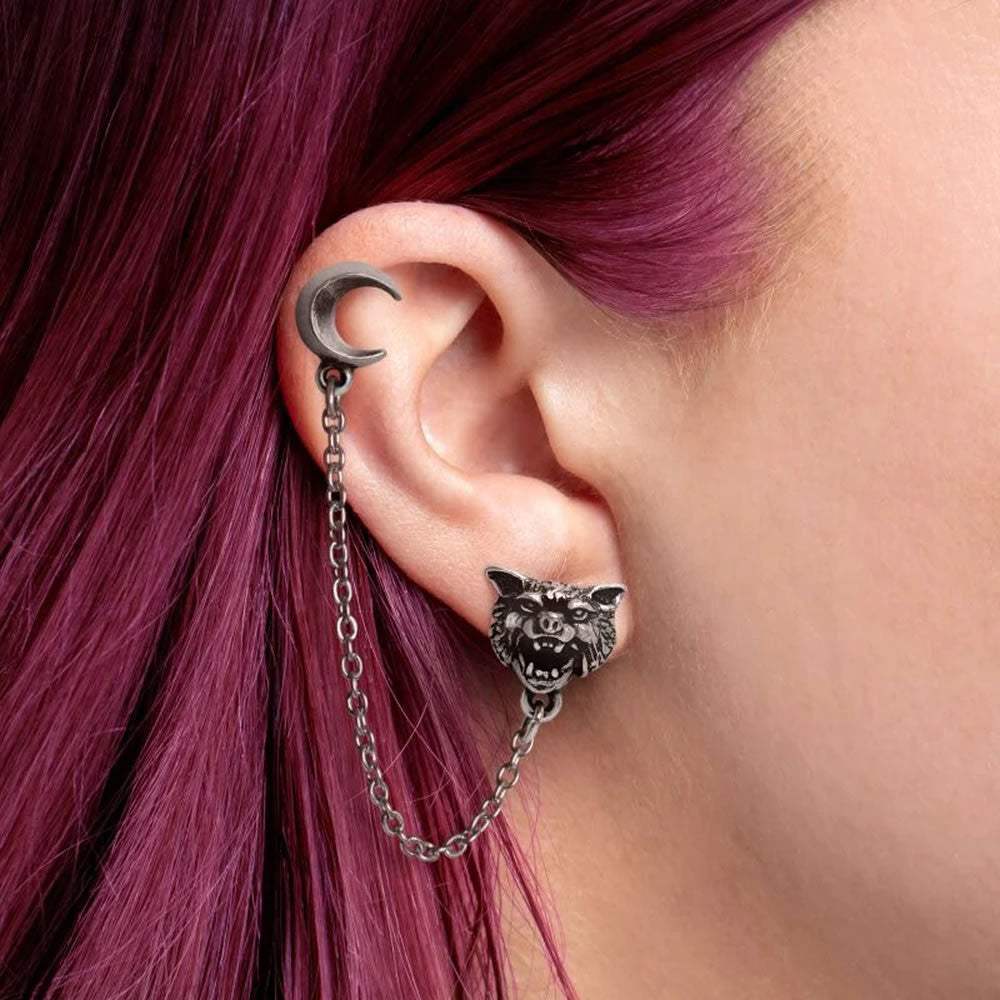 Howl Double Piercing Stud Earring - Alchemy of England - Flyclothing LLC