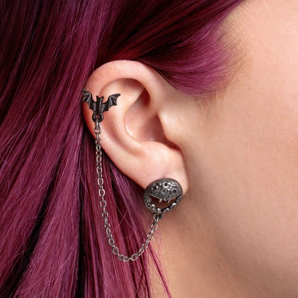Luna Roost Double Piercing Stud Earring - Alchemy of England - Flyclothing LLC