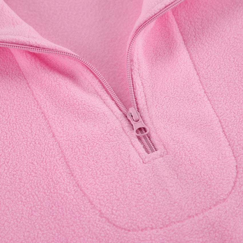 Quarter Zip Long Sleeve Sweatshirt - Trendsi - Flyclothing LLC