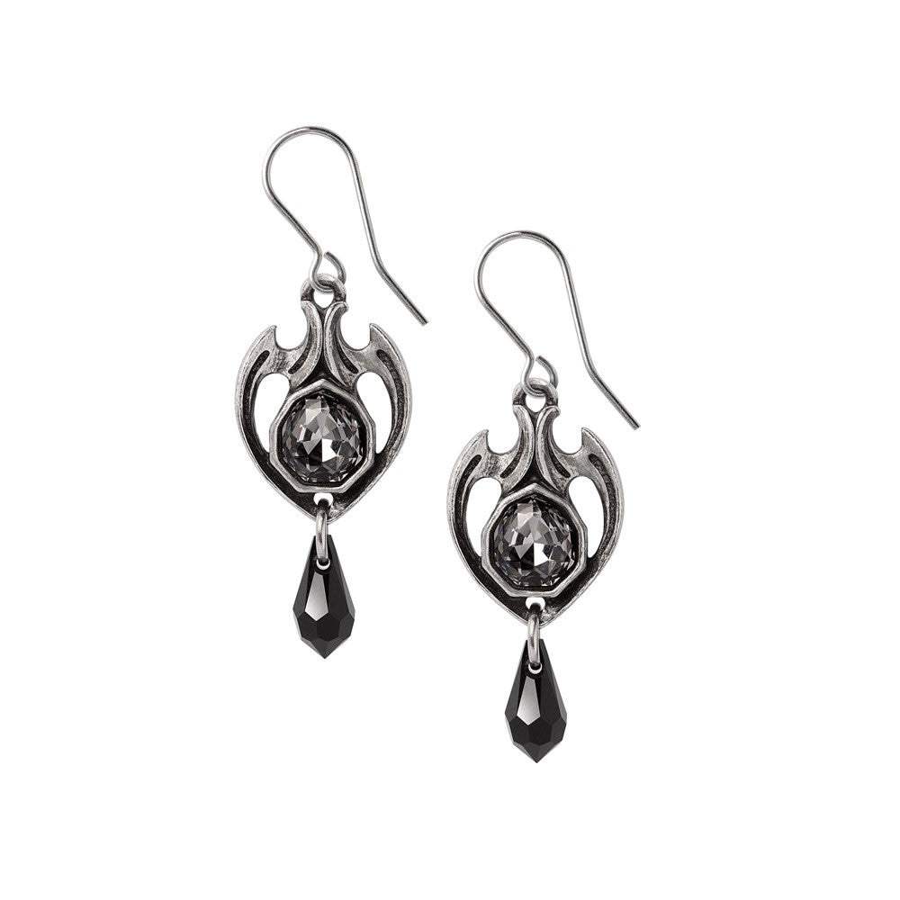 Midnight Memorial Dropper Earrings - Alchemy of England - Flyclothing LLC