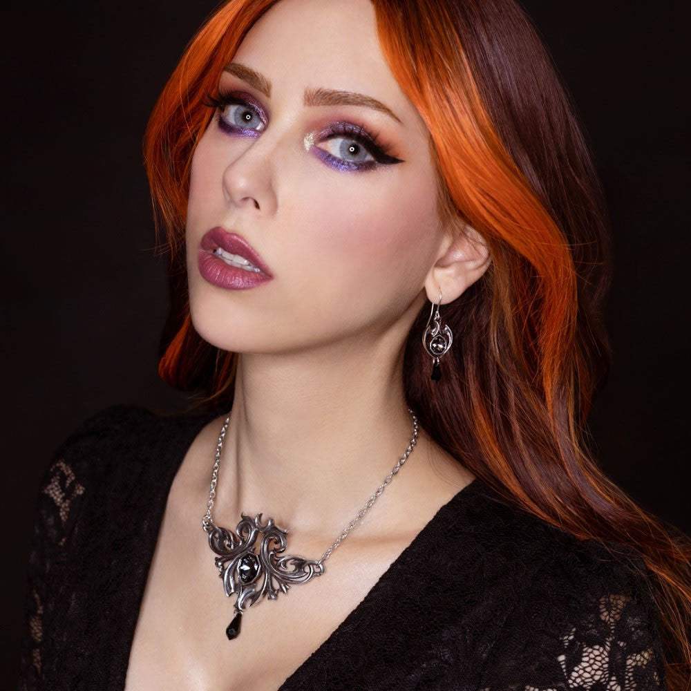 Midnight Memorial Dropper Earrings - Alchemy of England - Flyclothing LLC