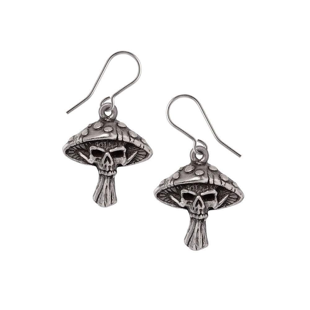 Death Cap Mushroom Dropper Earrings - Alchemy of England - Flyclothing LLC