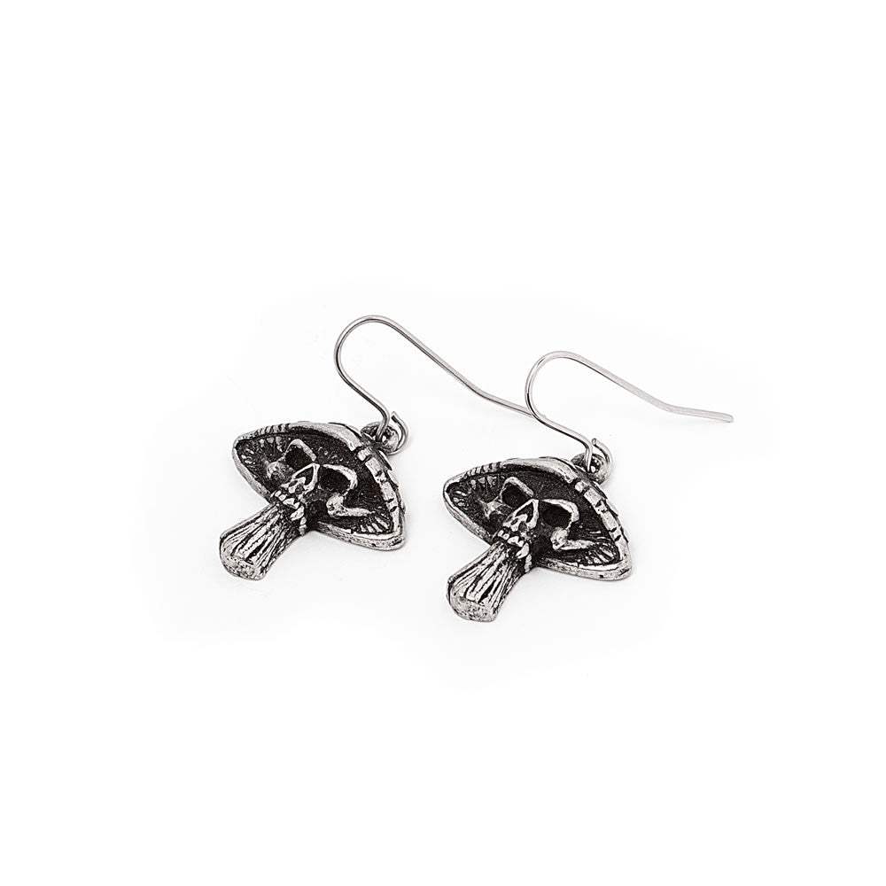 Death Cap Mushroom Dropper Earrings - Alchemy of England - Flyclothing LLC