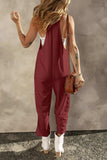 Pocketed Spaghetti Strap Wide Leg Jumpsuit - Trendsi - Flyclothing LLC